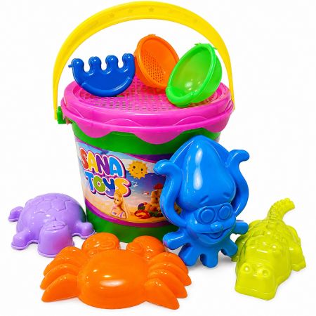 Sand & Beach Bucket Playset Assorted 1 Pc