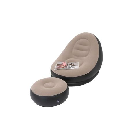 Inflatable Sofa Flocked With Footrest 12+ Years