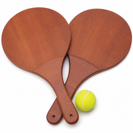 Wooden Palette Rackets 2 Pcs with Ball