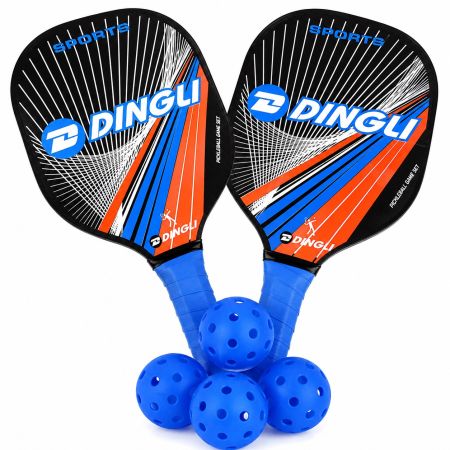DINGLI Pickleball Paddle Set with 4 Balls