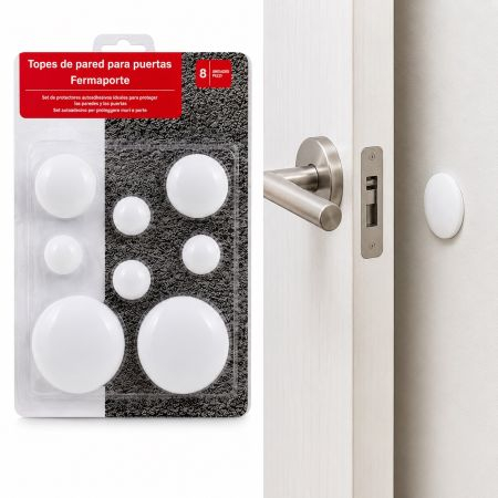 Self-Adhesive Wall Door Stops Set - 8 Pieces