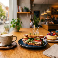 Sip, Bite & Sweet Combo: Buy 1 Beverage Get 1 Free Cold Sandwich & 1 Free Dessert (Tiramisu or Cheese Cake)