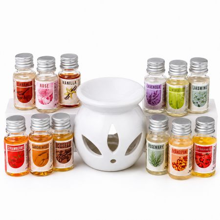 Atmosphera Frangrance Oil Burner with 12 Scented Oils 10 ml