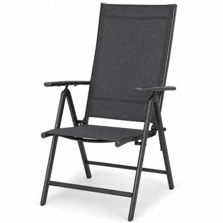 Livarno Atlanta 7-Position Folding Garden Chair  Anthracite