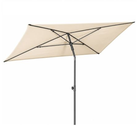 Livarno Home Rectangular Adjustable Parasol 210 × 140 cm - Off-White