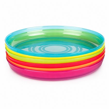 Crivit Reusable Plastic Plates Set Of 6 Pcs Diam. 19 cm