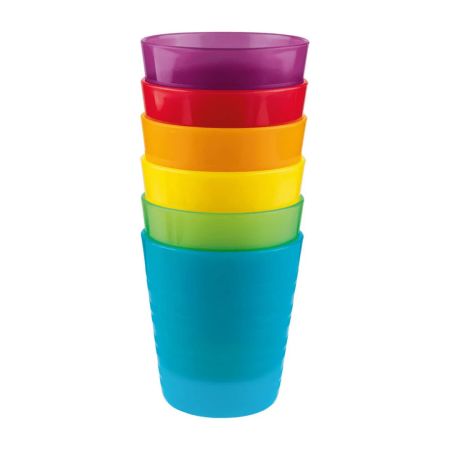 Crivit Reusable Plastic Cups Set Of 6 Pcs Diam. 8 x H 9 cm