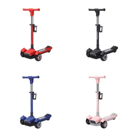 Kids LED Lights Adjustable Height Scooter 3+ Years - Red