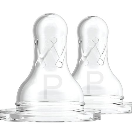 Dr Brown's Narrow Preemie Nipples Slow Flow, 2 Pack - 0+ Months