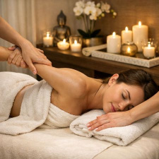 60 min. Classic VIP Thai & Swedish Massage in a VIP Room With Private Shower & Hot Pillow Treatment