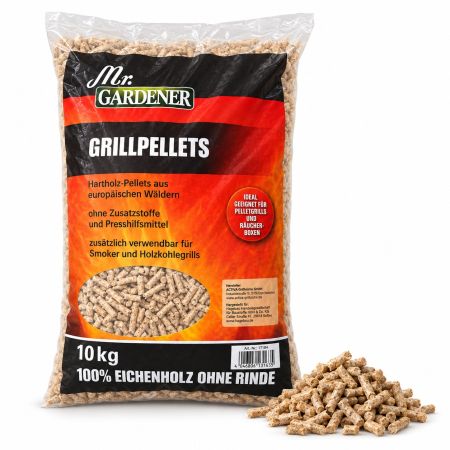 Mr Gardener Oak Wood Pellets For Pizza Oven, Smoker & Gas Grill 10 kg