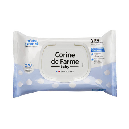 Corine de Farme Water Essential Baby Wipes - 70 Pieces - 0+ Months