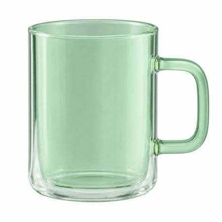Dorsch Jade Green Double Wall Glass Mug - 350 ml