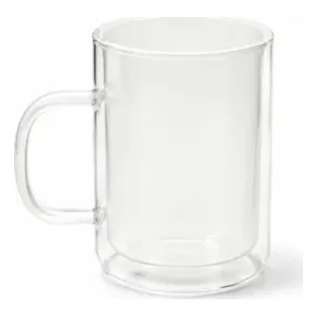 Dorsch Jade White Double Wall Glass Mug - 350 ml