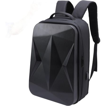 Travel Laptop Backpack with USB Charging Port Matte Black