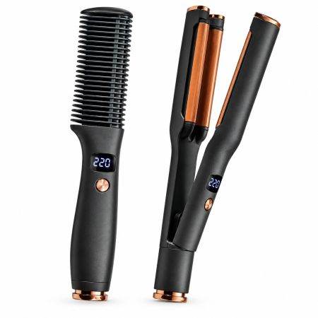 Carrera Classic Straightener Comb and Wave Styler Set Of 2 Pcs
