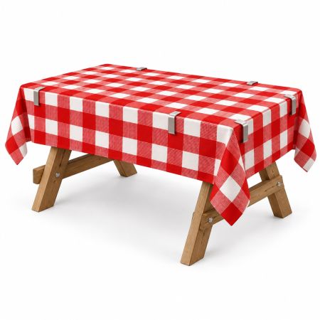 Path & Stream Picnic Outing Tablecloth with 6 Clamps 137 x 182 cm
