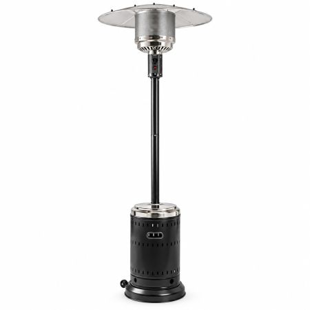 AmazonBasics Stainless Steel Gas Patio Heater, Hammered Black H 231.1 x W 46.7 cm