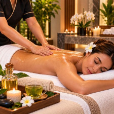 Relax, Refresh & Rejuvenate 30 min Full Body Oil Massage + Green Tea