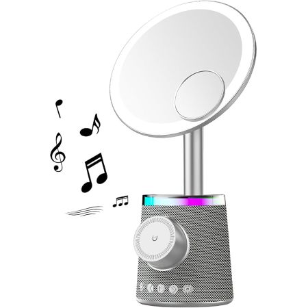 Porodo Makeup Mirror with Wireless Charger and Speaker - PDLFST220