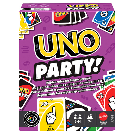 Mattel UNO Party Card Game for Large Groups - 168 Cards - 7+ Years