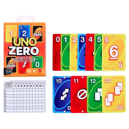 Mattel UNO Zero Low-Score Strategy Card Game - 112 Cards - 7+ Years