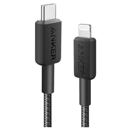 Anker 322 USB-C to Lightning Braided Cable - 0.9 m, Black