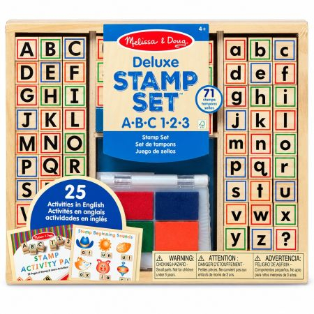 Melissa & Doug Wooden ABC Activity Stamp Set 10.26 x 8 x 1.75 cm - 4+ Years