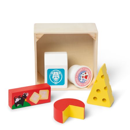 Melissa & Doug Wooden Food Groups Play Set - Dairy 13.2 x 6 x 13.2 cm - 2+ Years
