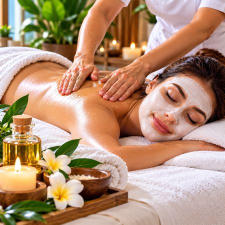 90 min Full Body Swedish Relaxing Massage + Full Body Scrub + Min Facial