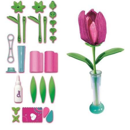 Clementoni Create Your Flowers Craft Kit - English - 14.5 x 10 x 2 cm - 7+ Years