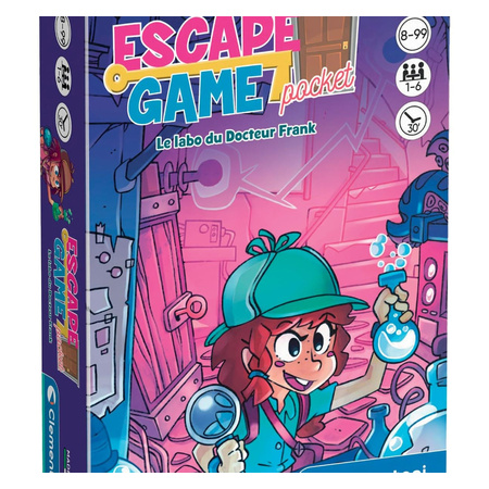 Clementoni Escape Game Laboratory - French - 11.2 x 15.6 x 3.2 cm - 8+ Years