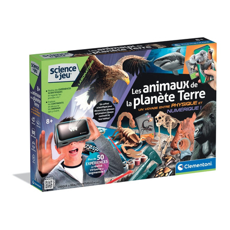 Clementoni Planet Earth Animals Virtual Reality Set - French - 45.1 x 31.1 x 7 cm - 7+ Years