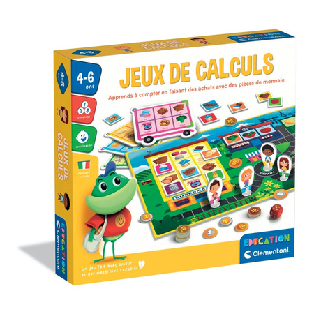 Clementoni Shopping and Calculation Game - English - 29.5 x 27.6 x 5.4 cm - 4+ Years