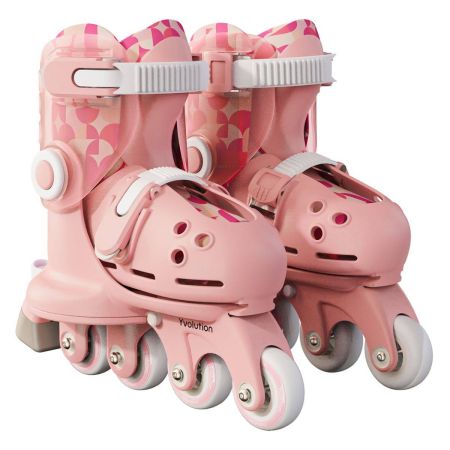 Yvolution Twista 2-in-1 Adjustable Roller Skates - Pink - Size 23-28 - 2+ Years