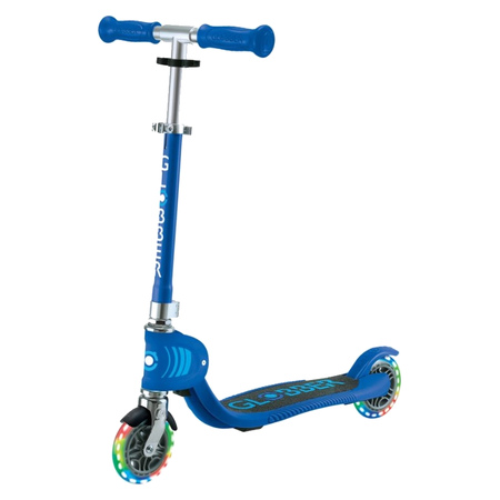 Globber Flow Foldable Junior Lights Scooter - Navy Blue - 76 x 14 x 25 cm - Age 3+ Years