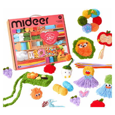 Mideer Knit & Stitch Magic Box, 180+ Pieces  8+ Years
