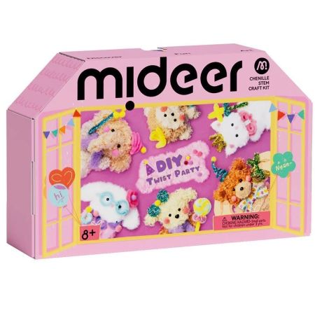 Mideer Chenille Stem Craft Kit  Animal Party  8+ Years