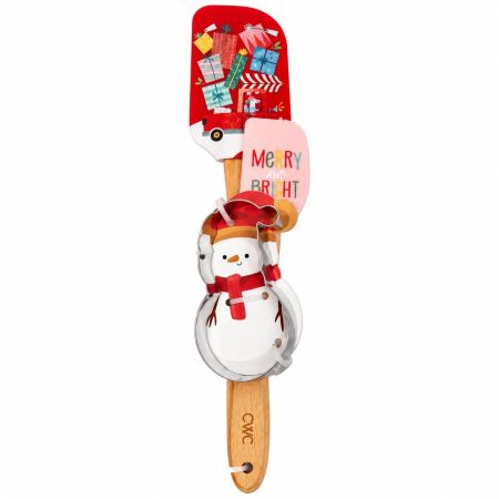 CWC Cook With Color Spatula & Snowman Cookie Cutter Model 4 Set Of 3 Pcs