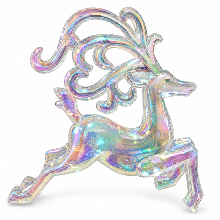 Iridescent Deer Christmas Ornament - 11.5 × 11.5 cm