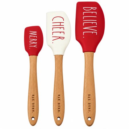 Rae Dunn Christmas Silicone Spatula Set Of 3 Pcs