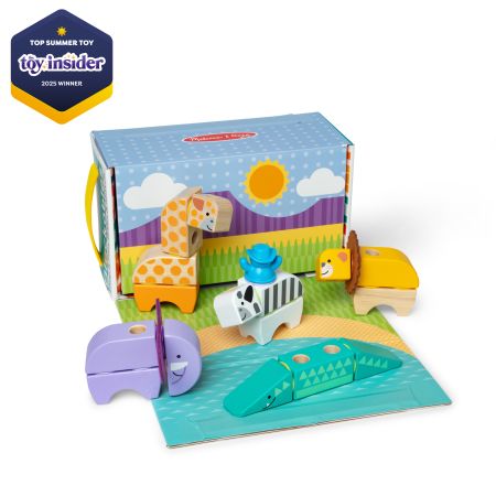 Melissa & Doug Blockables Safari Animals Building Set 30 x 13.2 x 17.78 cm - 2+ Yars