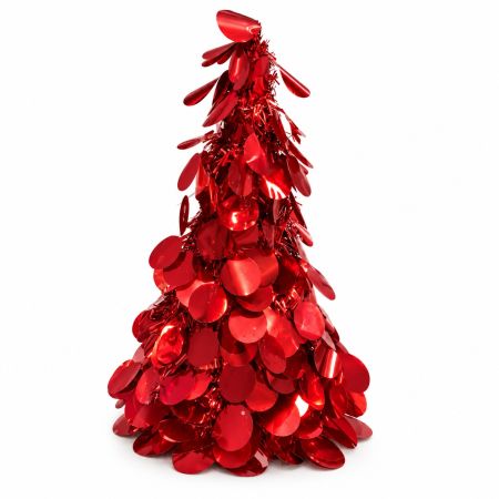 Stunning Tinsels Christmas Tree Decoration Red 27 x 12 cm