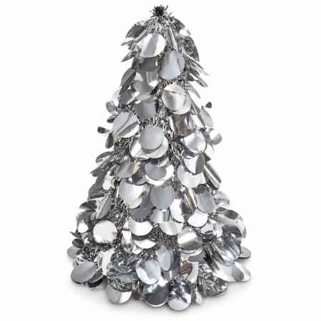 Stunning Tinsels Christmas Tree Decoration Silver 27 x 12 cm