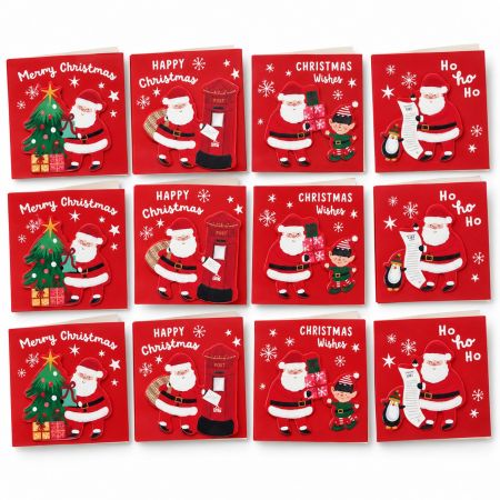 Christmas Gift Tags "Santa Clause" Set Of 24 Pcs