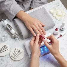 Russian Manicure Overlay With Gel Color