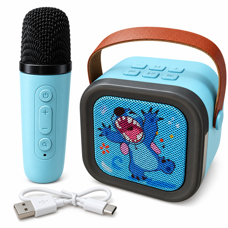 Stitch Toy Bluetooth Karaoke Speaker with Microphone Ages 3+