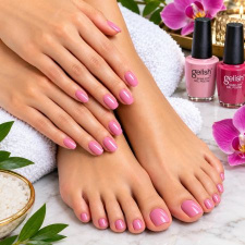 Manicure & Pedicure With Gelish Polish