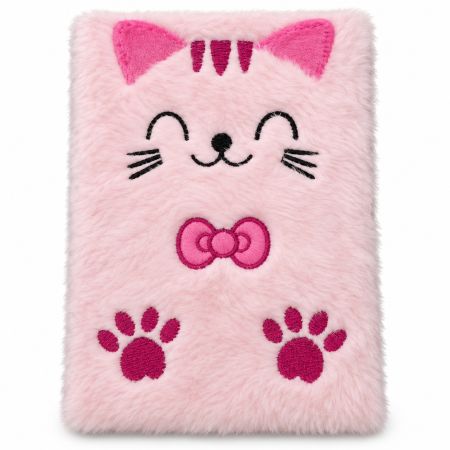 Fluffy Notebook Kitty Pink 22 x 15 cm