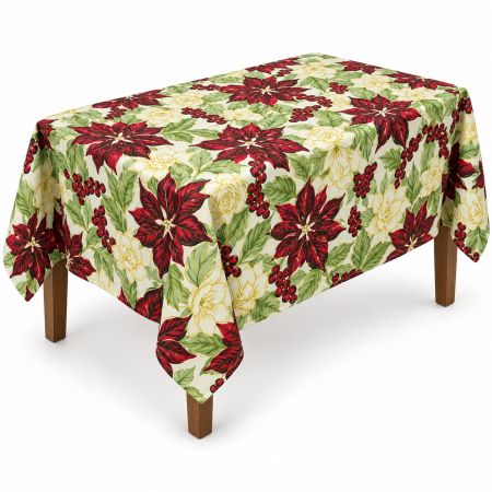 Christmas Poinsettia Tablecloth 150 x 250 cm